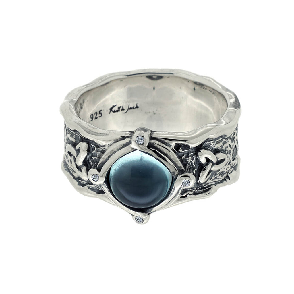 Topaz Gemstone & Silver Ring, King Design