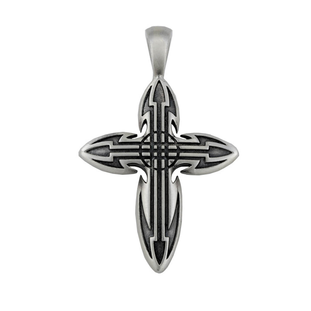 Celt Cross Ancient Silver Celtic Cross Mens Necklace Pendant By Bico Australia Tribal Hollywood 