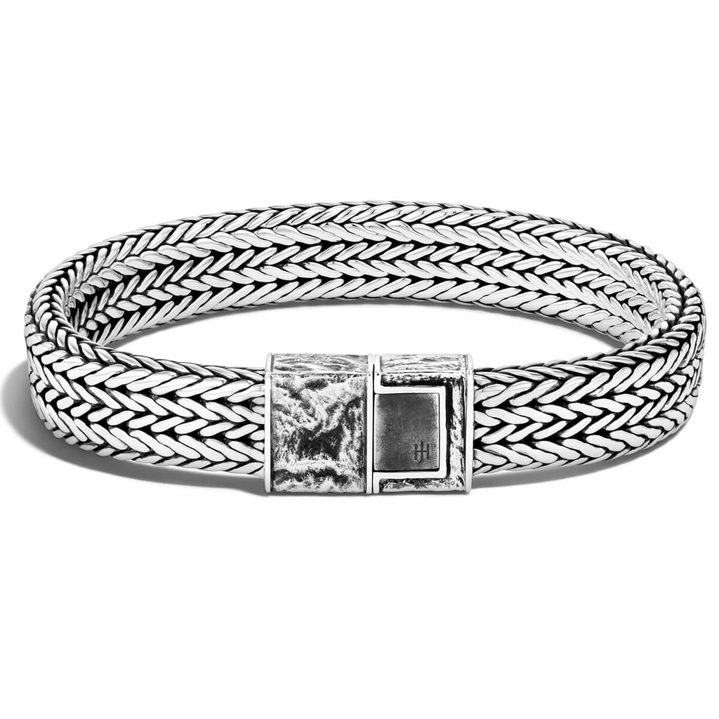 John Hardy Men's Volcanic Textured Sterling Silver Cuff Bracelet