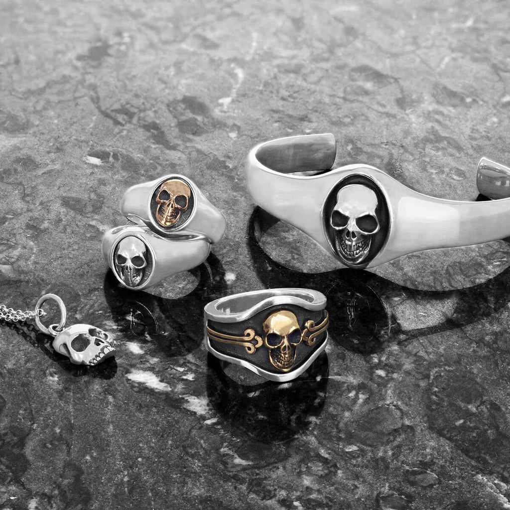 通販ショップ販売 GOLD KID *BRASS KING-SKULL RING* - メンズ