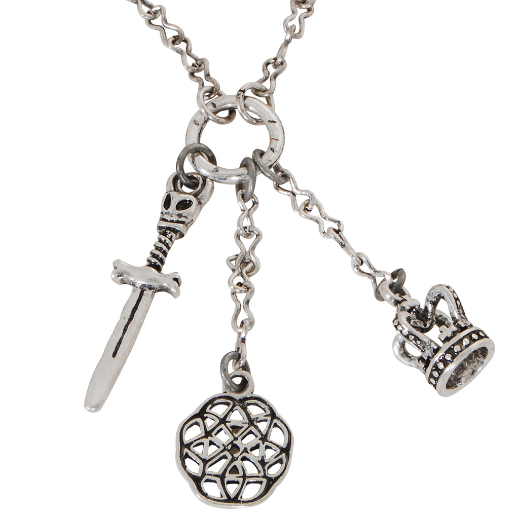 Realms' Raven Skull Key Pendant Necklace