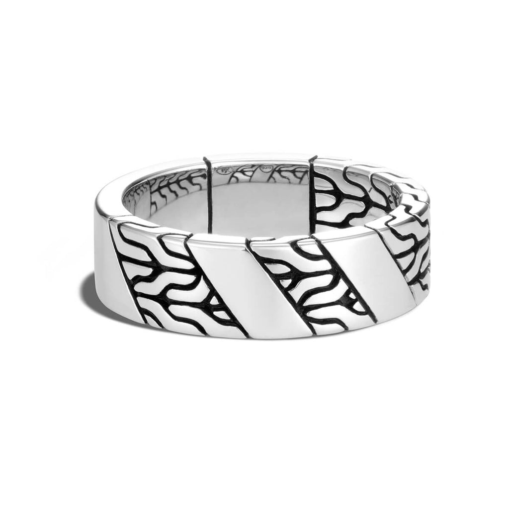 John Hardy Men's Classic Motif 7mm Band Ring in Sterling Silver