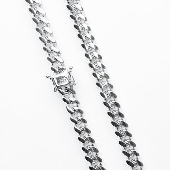 MIAMI CHAIN THIN Cuban Link 5mm Sterling Silver Chain for Men