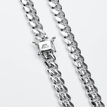 MIAMI CHAIN MEDIUM Cuban Link 7mm Sterling Silver Chain for Men