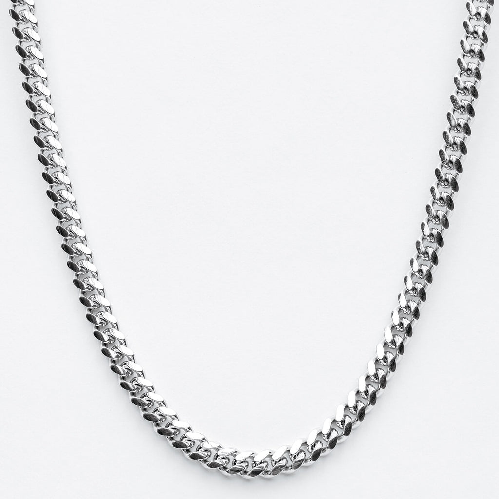 MIAMI CHAIN Cuban Link 7mm Sterling Silver Men's Chain