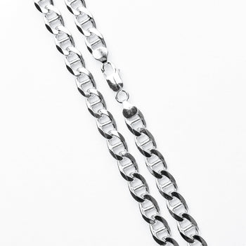 MARINER CHAIN Anchor Link Thin Width Sterling Silver Chain for Men