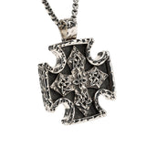 Petrichor IRON BIKER CROSS Mens Pendant Necklace by Keith Jack