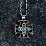 Petrichor IRON BIKER CROSS Mens Pendant Necklace by Keith Jack - Alternate View