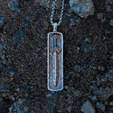 Petrichor ENCASED VIKING SWORD BRONZE Mens Pendant Necklace by Keith Jack - Alternate View