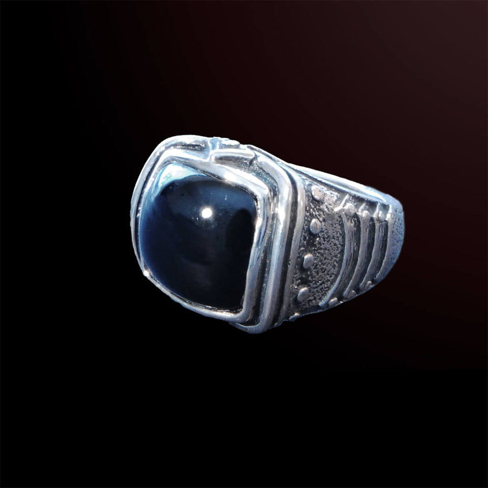 ARMOR ONYX RING Sterling Silver Scott Kay Ring for Men