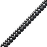 DUPLEX Mens Bracelet Gunmetal Steel and Onyx Beads - Close-up