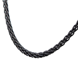 OBLIVIATE BLACK Spiga Link Thin Chain for Men in Black Steel