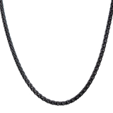 OBLIVIATE BLACK Spiga Link Thin Chain for Men in Black Steel