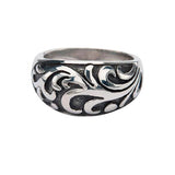 SCROLLWORK RING Stainless Steel Mens Ring