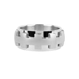 PARAPET RING for Men in Stainless Steel - Front View