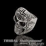 CHOSEN DAY OF THE DEAD SKULL Sterling Silver Mens Ring by King Baby - Pre-Owned