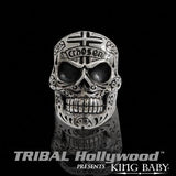 CHOSEN DAY OF THE DEAD SKULL Sterling Silver Mens Ring by King Baby - Pre-Owned