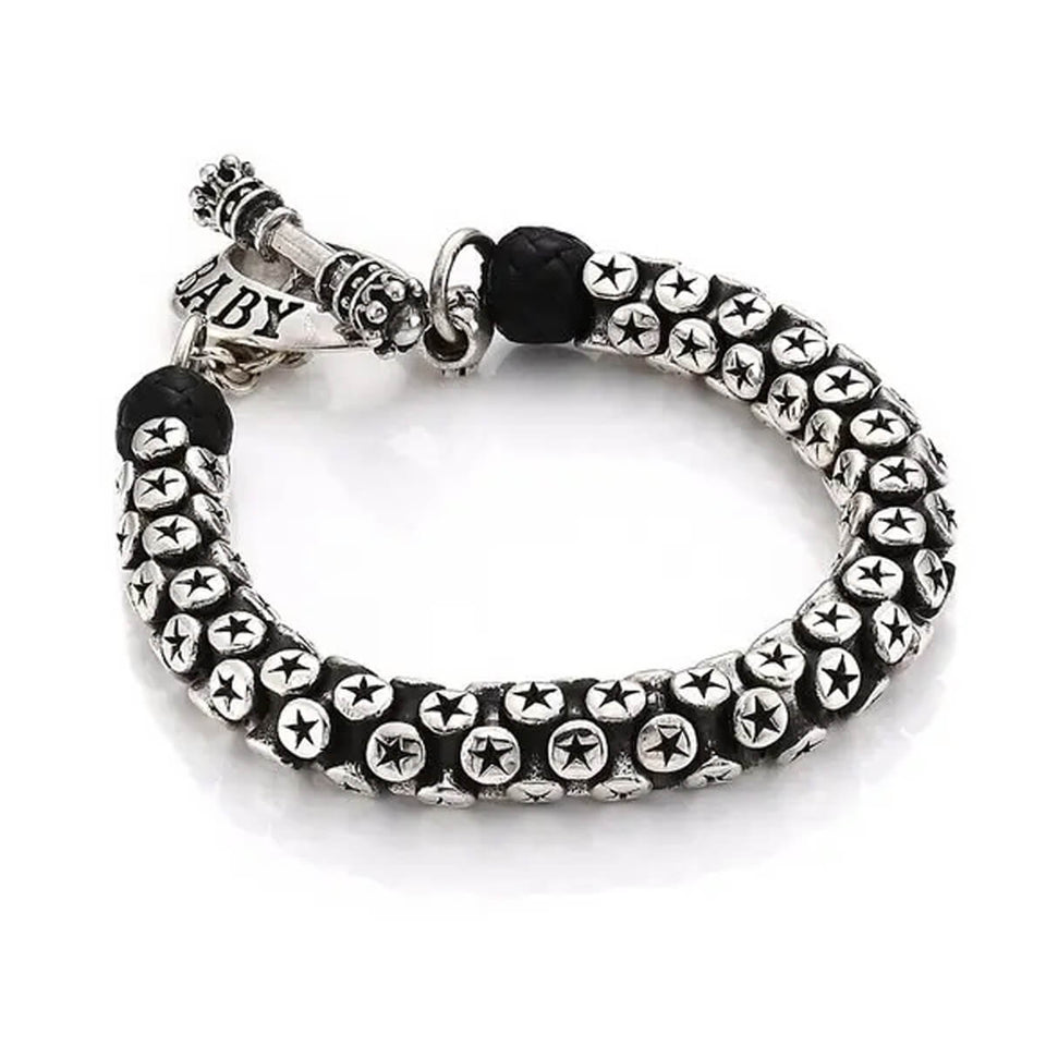 STAR TRI-BEAD Bracelet in Sterling Silver by King Baby