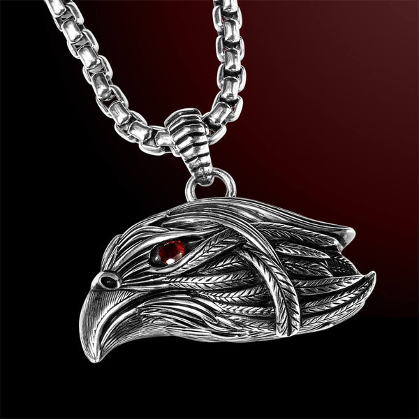 Mens sterling silver eagle on sale pendant