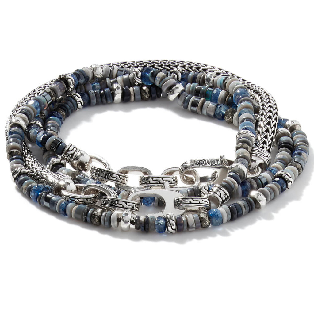 John Hardy Men's Transformable Multi-Wrap Bead Hybrid Bracelet