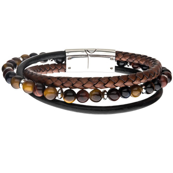 20pcs Braided Leather Bracelets for Men Women Woven Cuff Wrap Bracelet Wood  Beads Ethnic Tribal Bracelets Adjustable