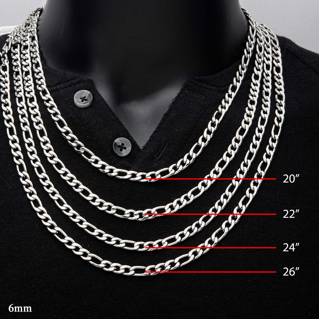 OVERTURE Men's Figaro Link Chain in Stainless Steel