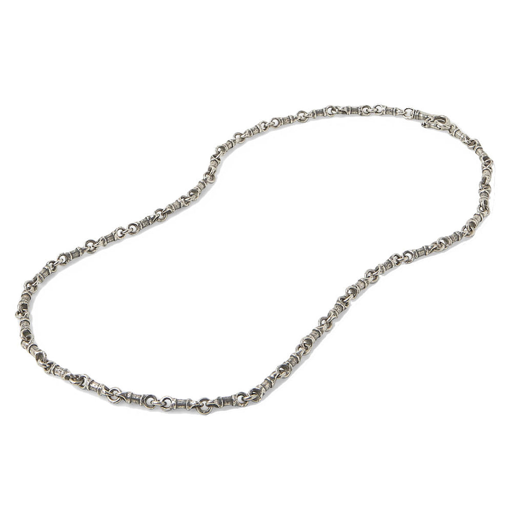 John Varvatos SILVER LINK Hammered Necklace Chain for Men