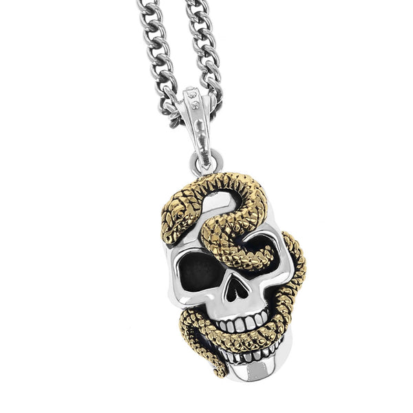 MANIAC SKULL CHAIN Necklace for Men in Sterling Silver by King Baby