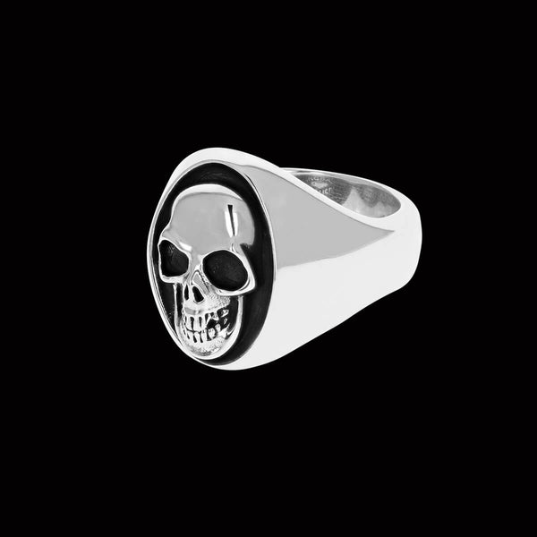 King Baby LARGE MANIAC SKULL RING for Men in Sterling Silver