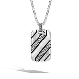 John Hardy Classic Chain Reticulated Dog Tag Pendant Necklace in Silver at  Von Maur