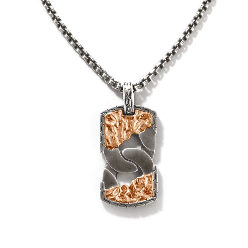 John Hardy Carved Chain Dog Tag Pendant HM900807 – Chalmers Jewelers