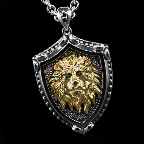 Lion Jewelry Design of a 14kt gold Full body lion necklace for her