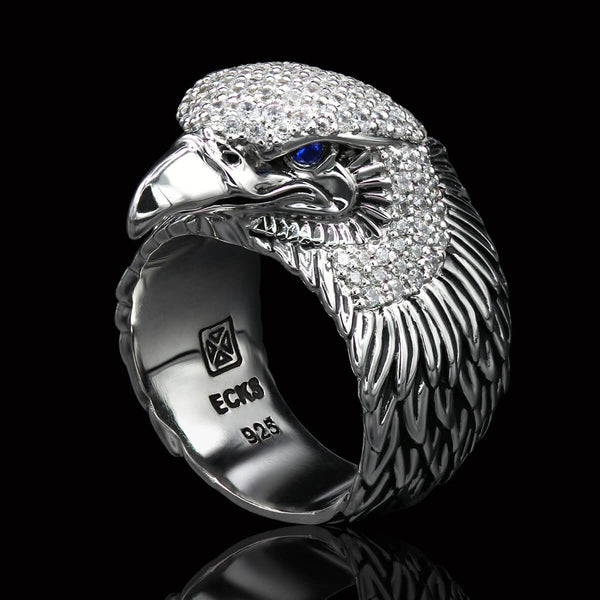 Eagle Hawk ring in Gold18K, 14K, 10K, Silver, Brass and Bronze |  GloriousJewel
