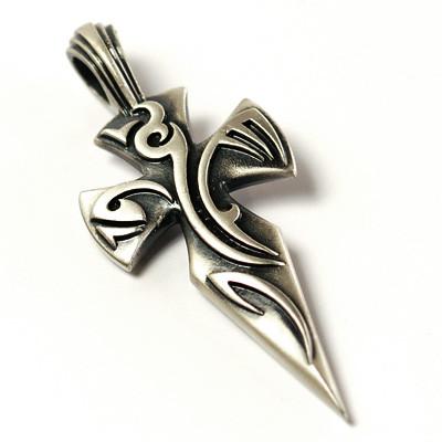 A SANCTI CRUSADERS TATTOO CROSS in Silver | Tribal Hollywood