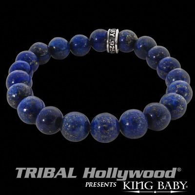 Stack Of 3 Blue Beaded Elastic Bracelets | Wild In Africa®